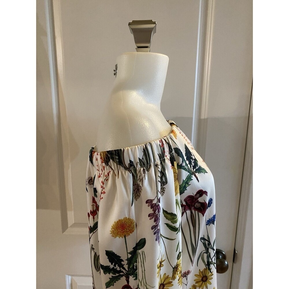 Bailey 44 Floral Size Small Off the Shoulder Blouse Top Ivory Garden Spring‎ - Picture 5 of 13